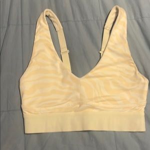 Fabletics yellow sports bra / top size small